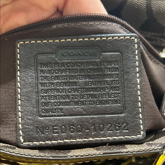 Vintage Coach Hampton Signature Carryall Bag Shoulder Purse Brown/Cream Snake. - Picture 3 of 15